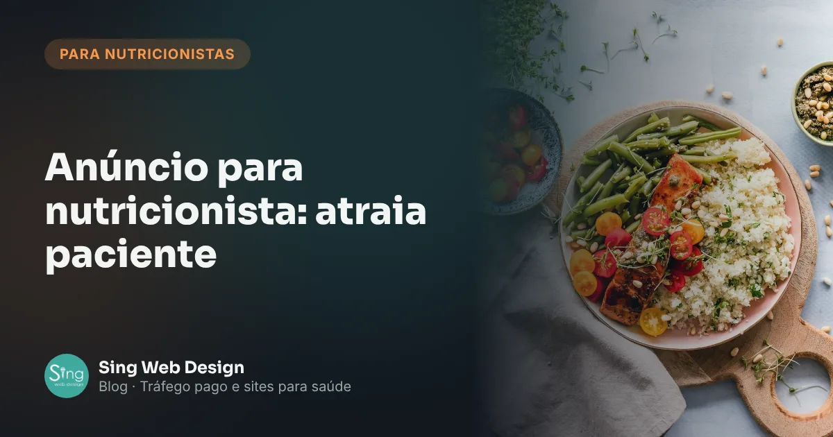 Capa do artigo: Anúncio para nutricionista: atraia paciente