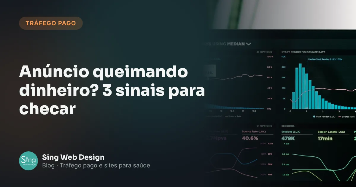 Capa do artigo: Anúncio queimando dinheiro? 3 sinais para checar