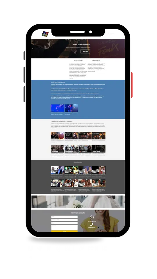 Site desenvolvido para Banda Fênix (Grupo musical)