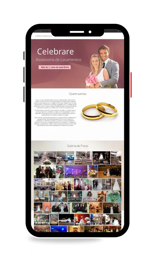 Site desenvolvido para Celebrare (Assessoria de casamentos)
