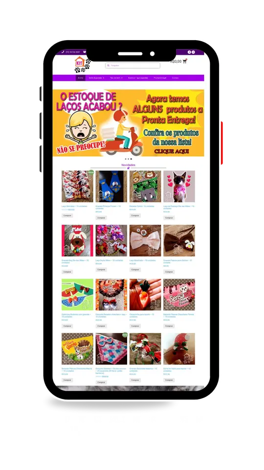 Site desenvolvido para Kitpets (Kits para petshops)