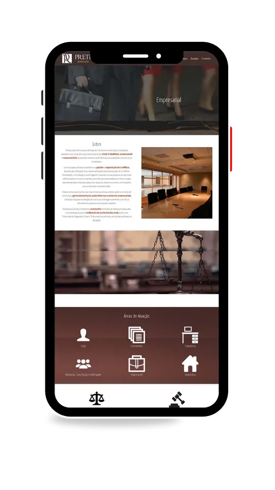 Site desenvolvido para Preti Advocacia (Advocacia)