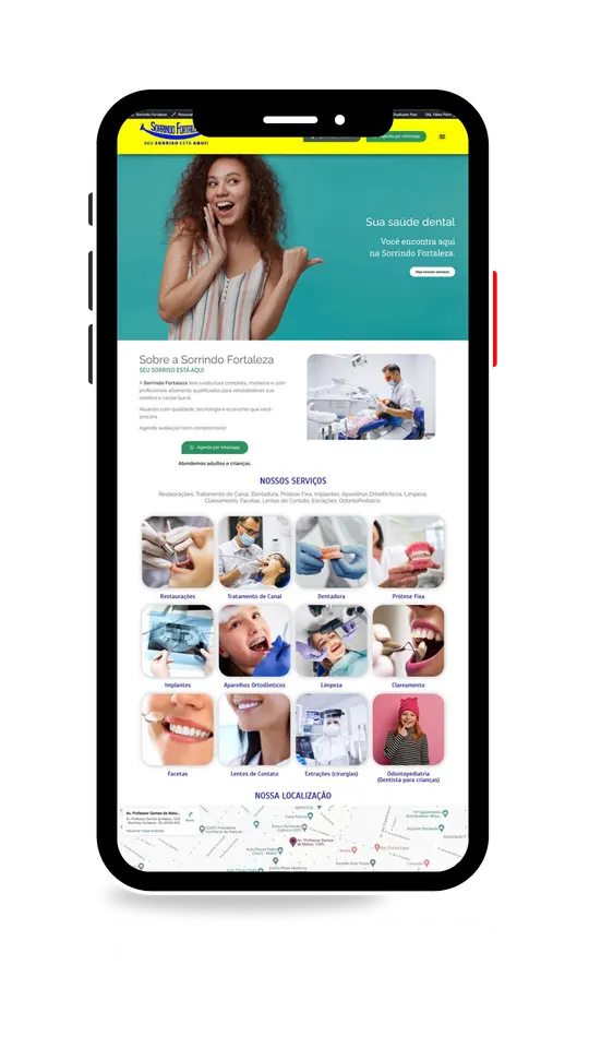 Site desenvolvido para Sorrindo Fortaleza (Clínica odontológica)