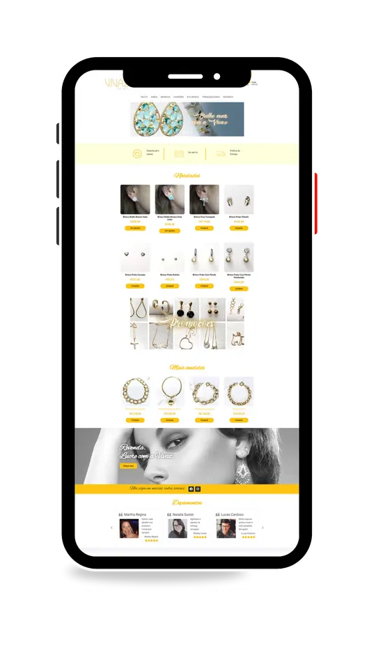 Site desenvolvido para Vivaz (Semijoias)